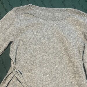Gray Women's Sweater with side ties